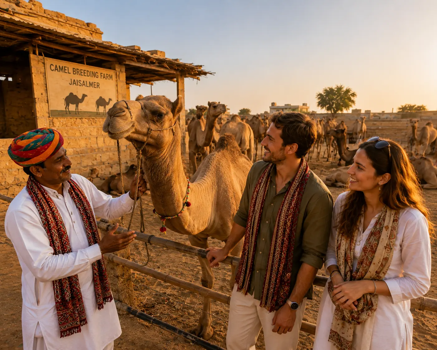 Camel breeding farm visit near Jaisalmer