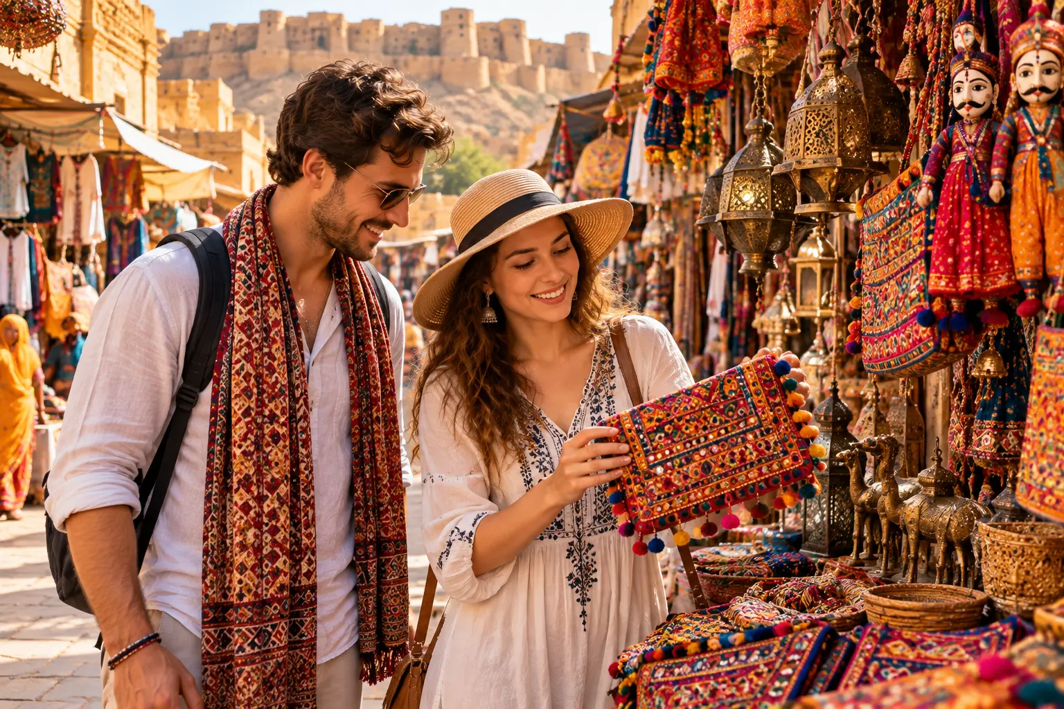Local market and bazaar walk in Jaisalmer old city