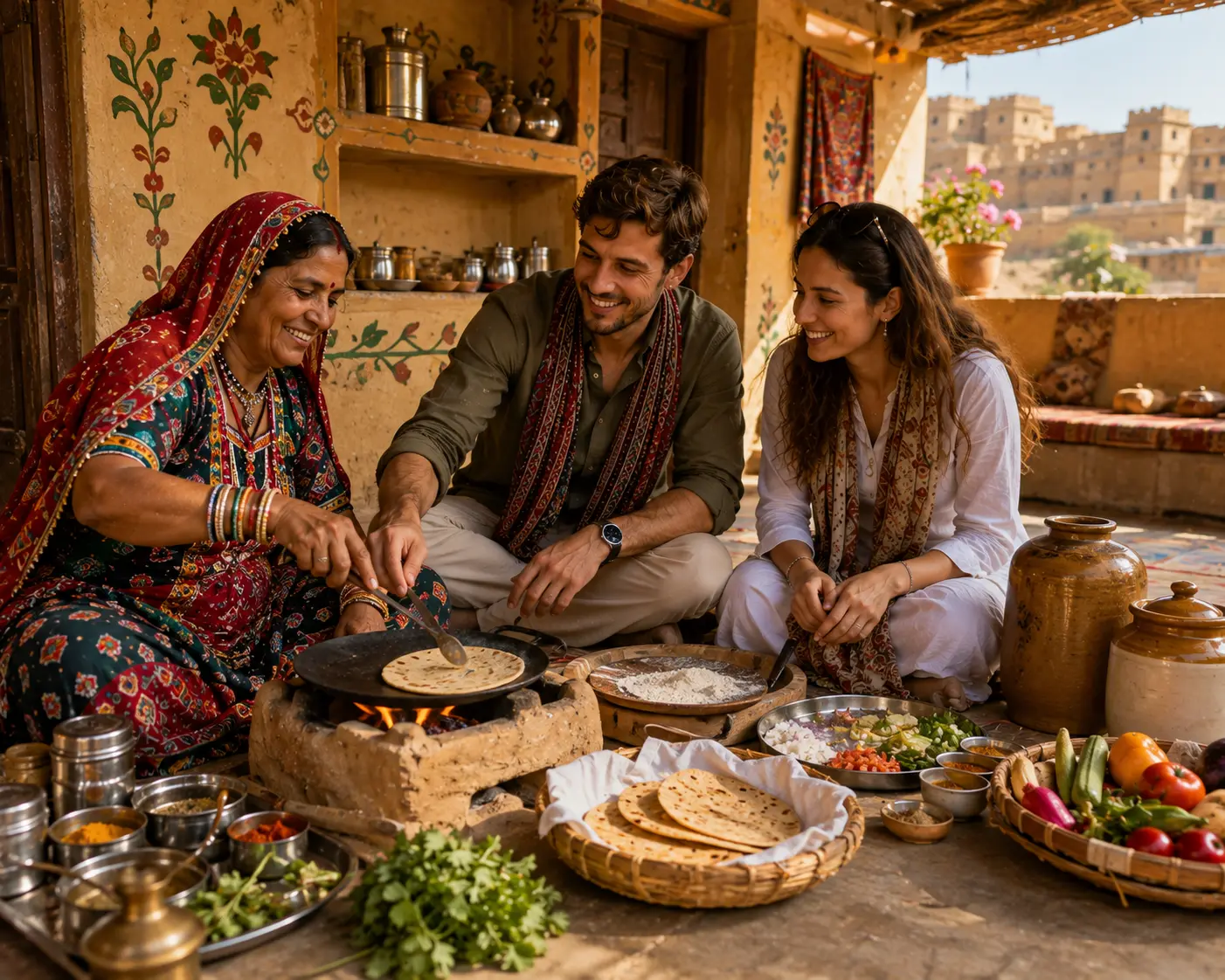Cooking class with a local Rajasthani family